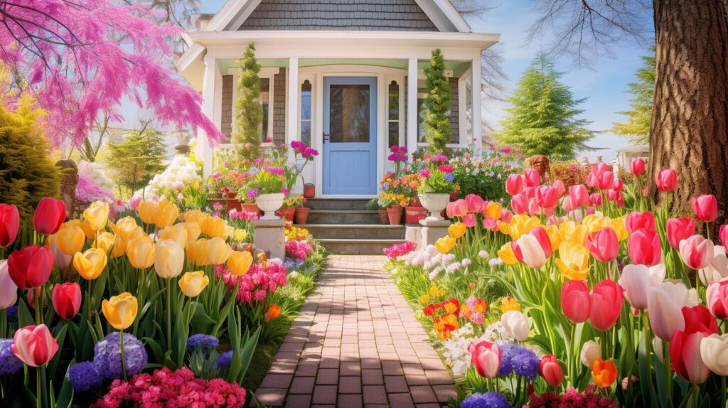 Creating a Welcoming Entrance with Spring Flowers