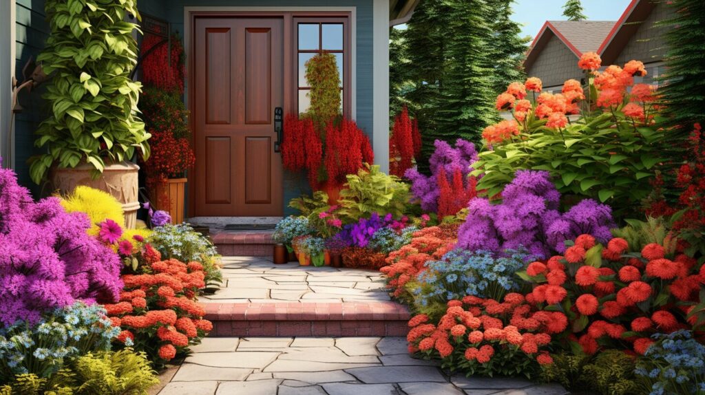 Front door flowers