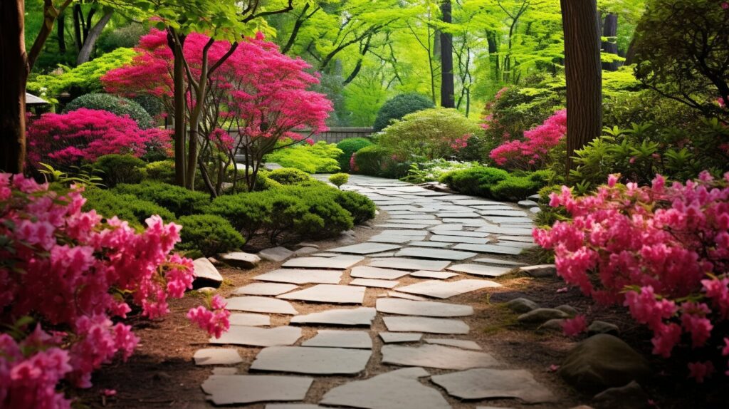 Walkway with stepping stones